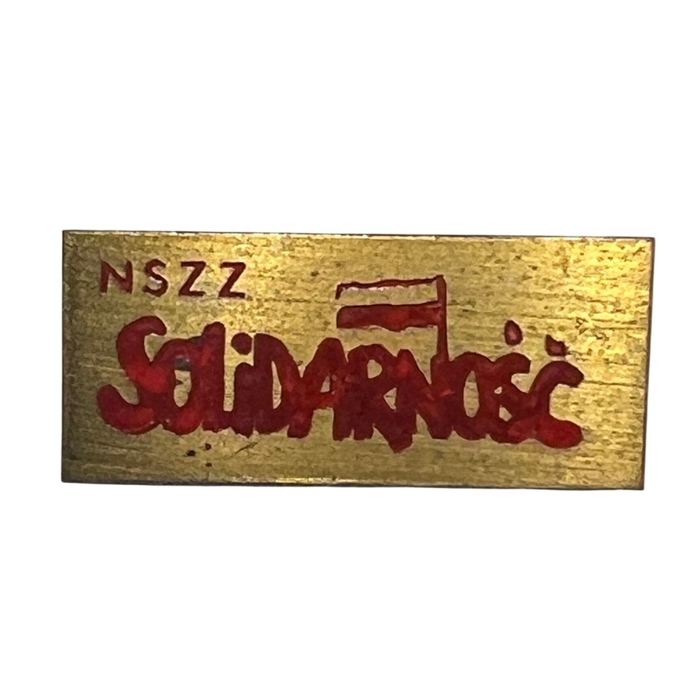 Unbranded NSZZ Solidarnosc Pin Unisex OS Gold Good Polish Solidarity Movement